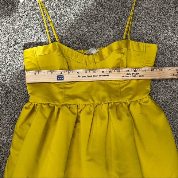 Yellow Ruched Sweetheart Midi Dress - Picture 9 of 15